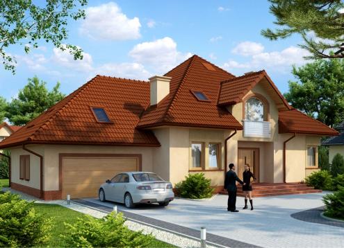 № 1607 Купить Проект дома Монтеркоре Дуэ. Закажите готовый проект № 1607 в Воронеже, цена 77544 руб.