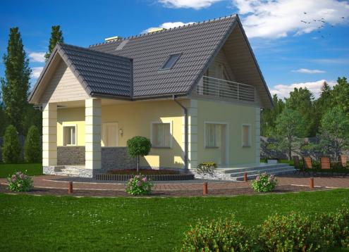 № 1608 Купить Проект дома Олкза. Закажите готовый проект № 1608 в Воронеже, цена 34560 руб.