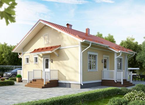 № 1662 Купить Проект дома Ателикоти 1-80А. Закажите готовый проект № 1662 в Воронеже, цена 28800 руб.
